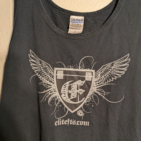 Gildan Women's Black Graphic Tank Top Size Xl Ultra Cotton - Picture 3 of 5